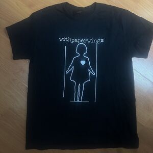 WithPaperWings Band Metalcore Pg. 99 rip Black T-Shirt Size Medium